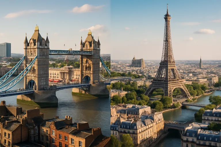 Londen en parijs in het kort