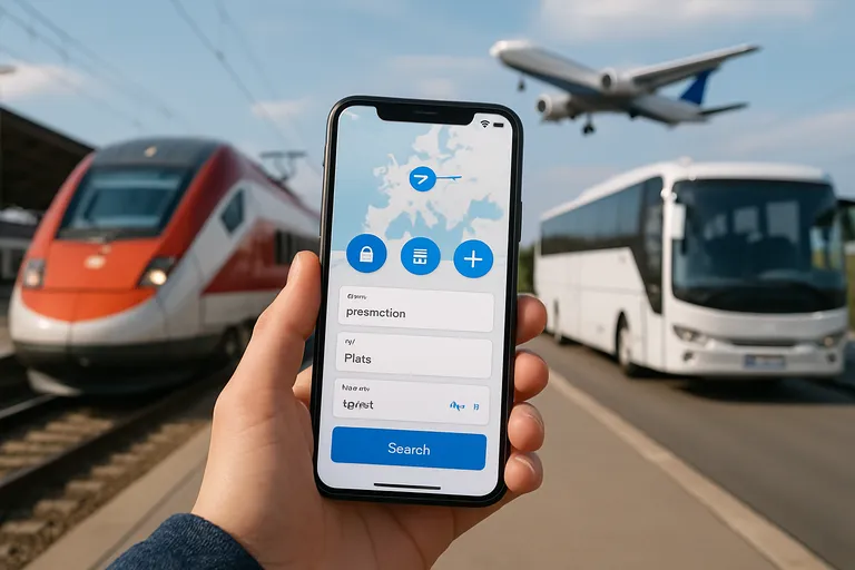 Vergelijk en boek treinen, bussen en vluchten in europa met een handige app